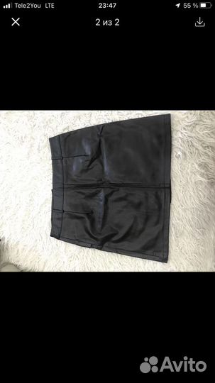 Юбка из экокожи новая