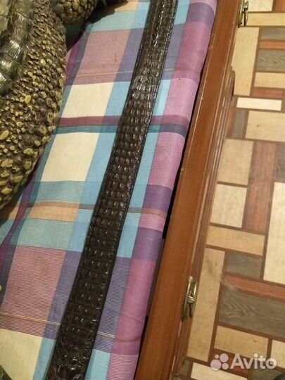 Мужской кожаный ремень коричневый