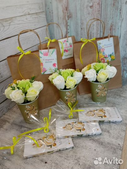 Мыльные букеты на 8 марта