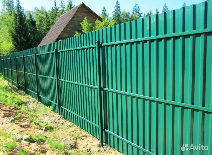 Забор из профлиста качественно под ключ