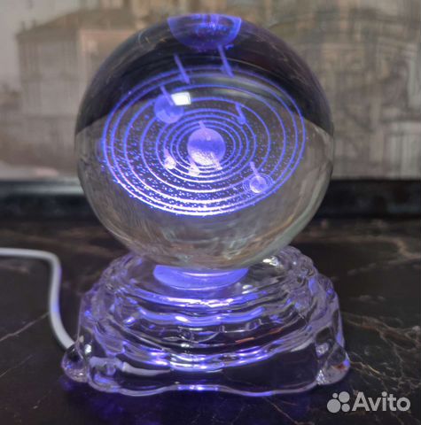 Светильник 3D ночник хрустальные шары декоративные