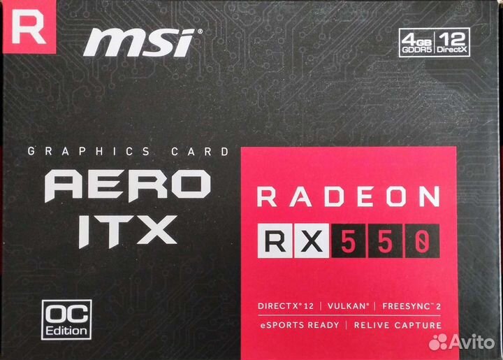 Видеокарта rx 550 4gb