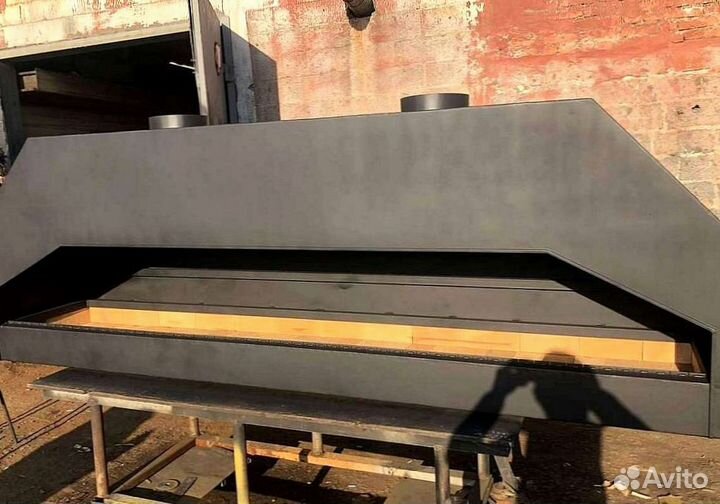 Мангал с огнеупорным кирпичом