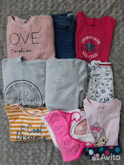 Вещи пакетом на девочку 152
