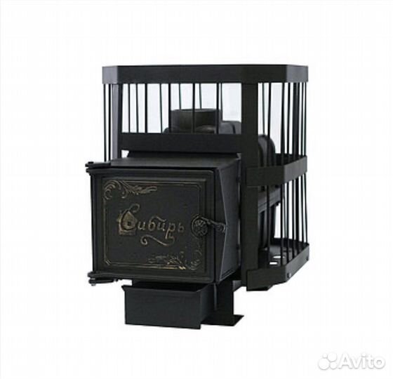 Печь дровяная для бани Чугун до 15 кубов