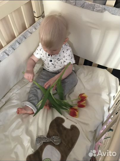 Бампер в детскую кроватку Makkoroni Kids Toy Teddy