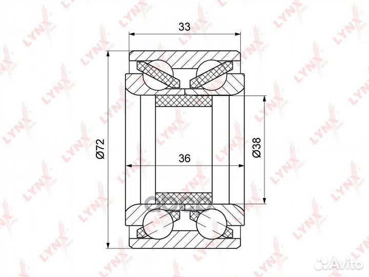 Комплект подшипника ступицы колеса перед WB