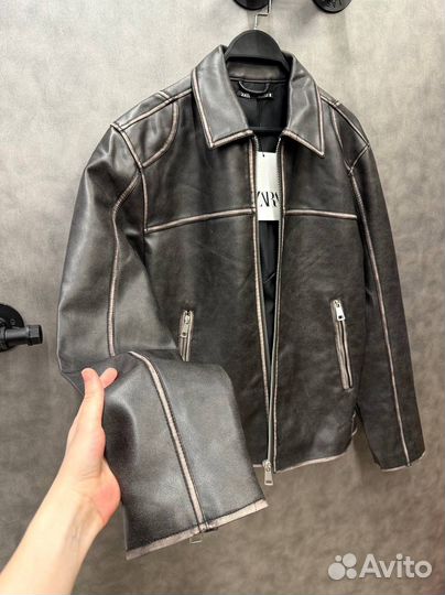 Кожаная куртка Zara