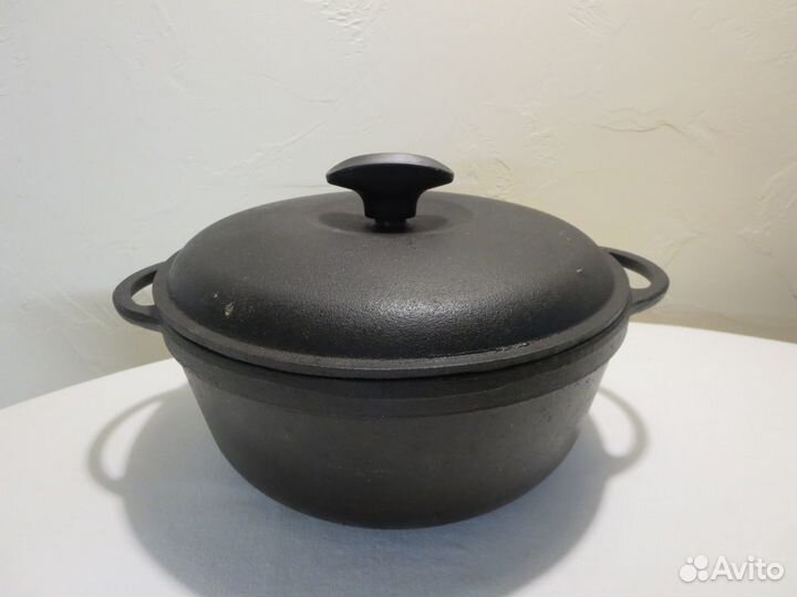 Кастрюля чугунная с крышкой, Ситон, 3л