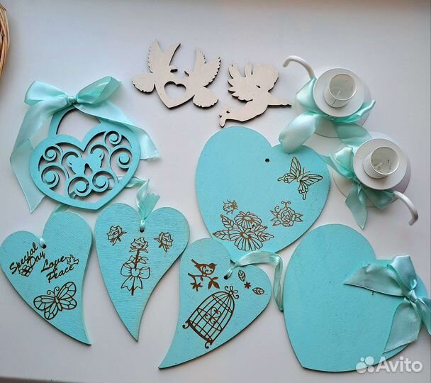 Свадебный декор на стол и задник мята, тиффани