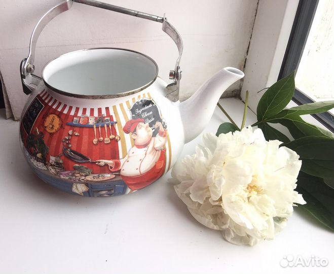 Чайник эмалированный бу