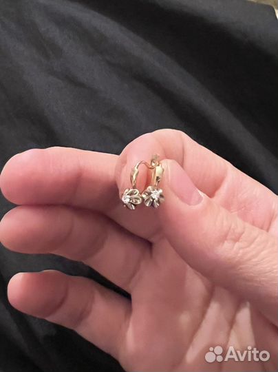 Золотые серьги детские