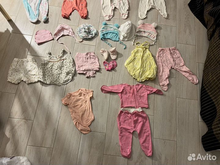 Детская одежда от 0 пакетом, больше 60 вещей