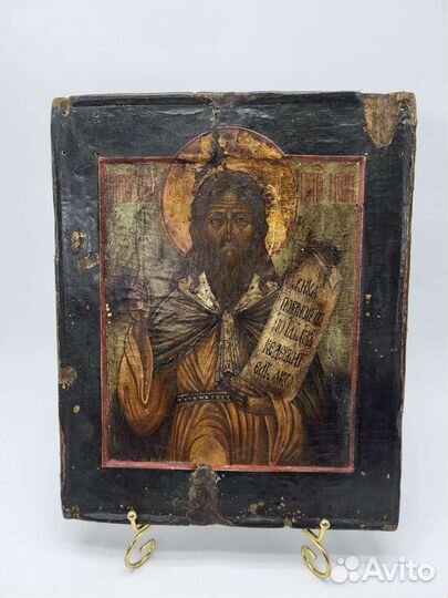 Икона Илья пророк ковчежная 18 век