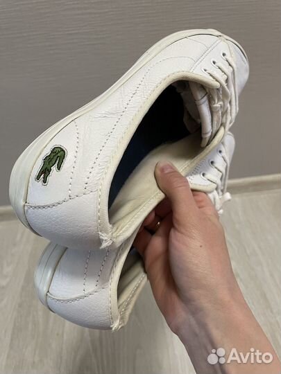 Кеды Lacoste кожаные оригинал (белые)