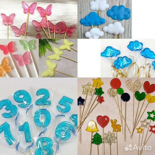 Топперы- пряники, мастика, леденцы