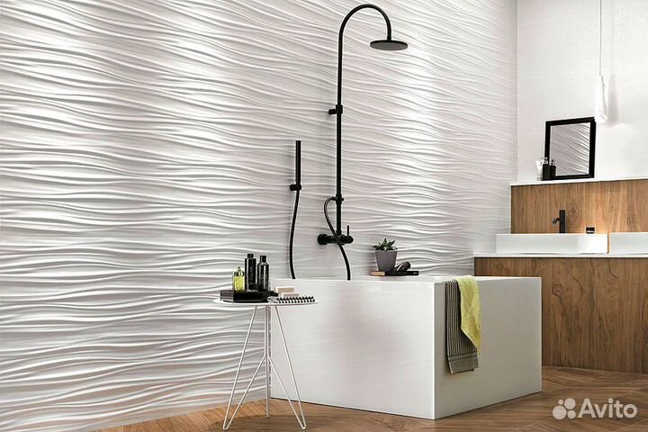 Плитка atlas C. 3D wall Solid White Matt 50x120