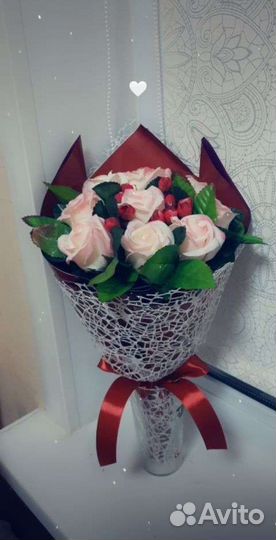 Букет из мыльных роз