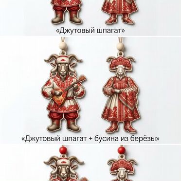Эко-овечка елочные игрушки из дерева оптом