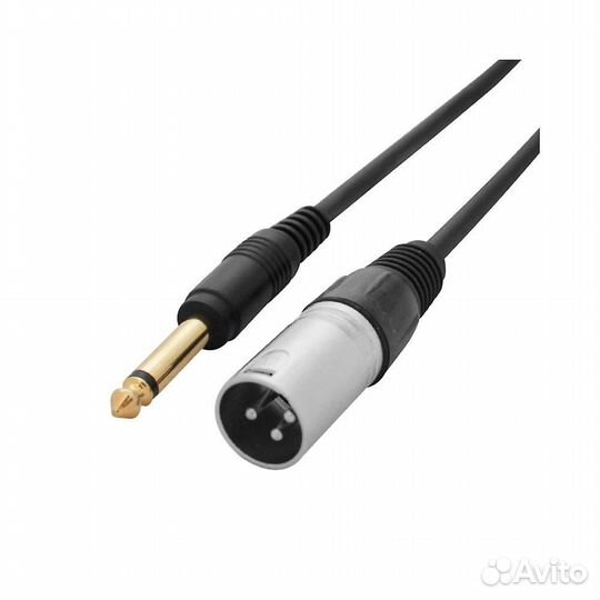 Межблочный кабель XLR M-6.35 mono M, 3.0 метра