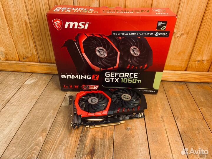 Игровая видеокарта MSI GTX 1050 Ti Gaming X 4G