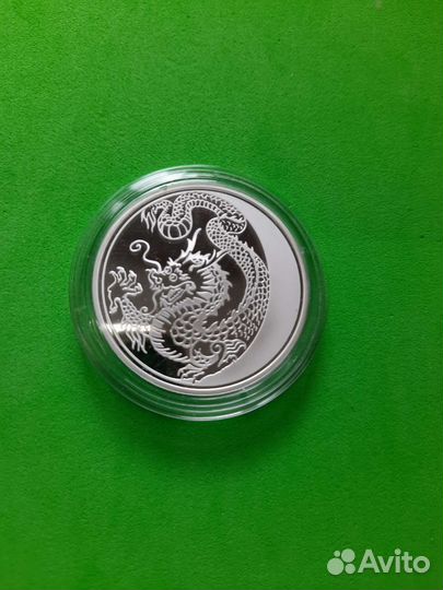 3 рубля 2012 Дракон Год дракона Серебро Пруф
