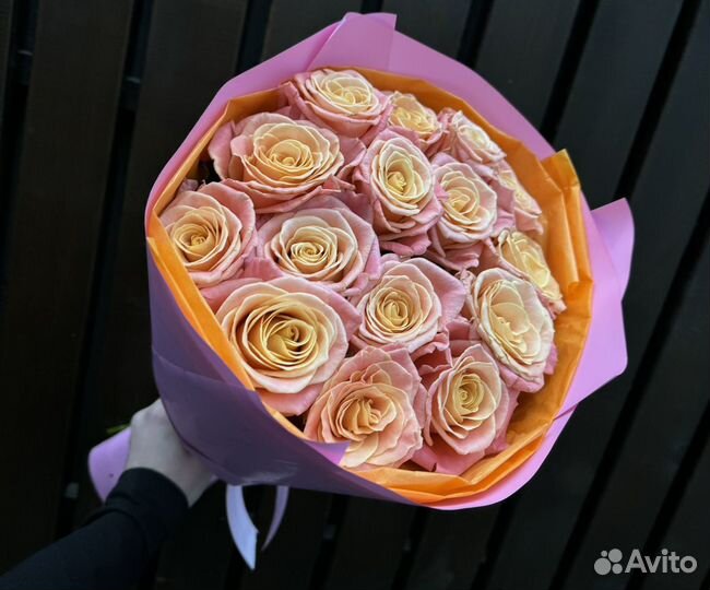 Букет 15 роз.день рождения выпускной премиум цветы