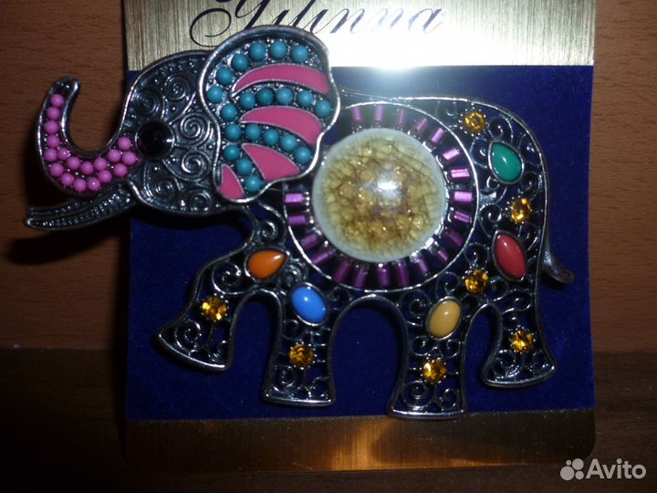 Брошь-Слоник