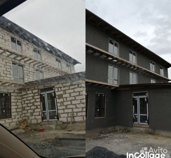 Фасадные работы,короед, утепление дома