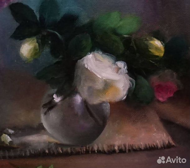 Картина маслом на холсте цветы на заказ