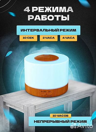 Увлажнитель воздуха с RGB подсветкой