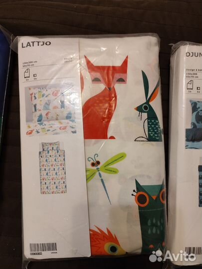 Детское постельное белье новое икеа