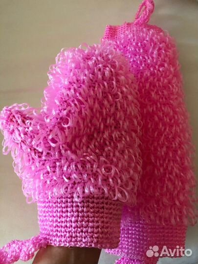 Мочалки ручной работы длина 37-39см без ручек