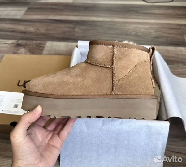 Угги Женские Ugg Classic Ultra Mini Platform Sand