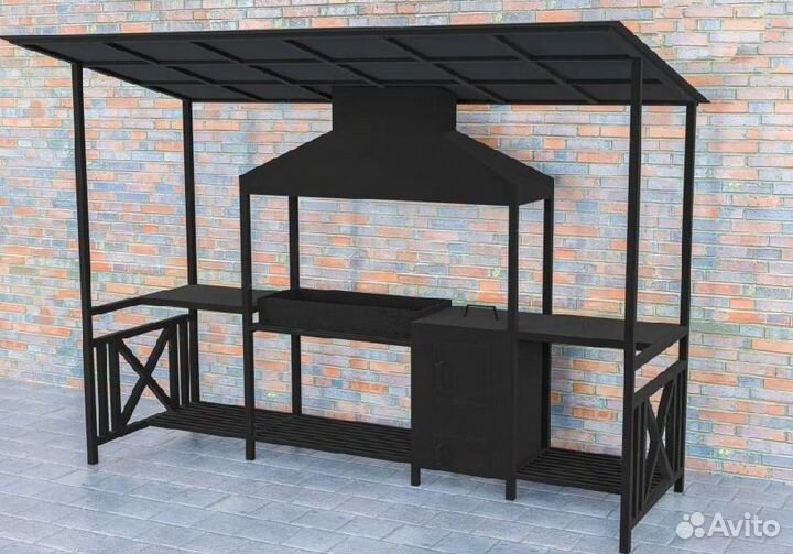 Мангал с печкой