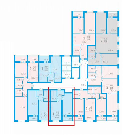 1-к. квартира, 40,5 м², 1/8 эт.