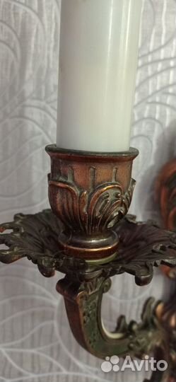 Канделябр Бра СССР бронза настенный двухрожковый