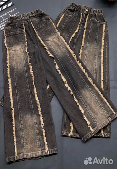 Джинсы широкие, 140-170