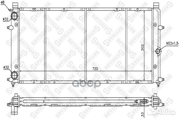 10-25127-SX радиатор системы охлаждения VW T4