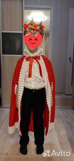 Костюм Короля (мантия, корона, жабо)