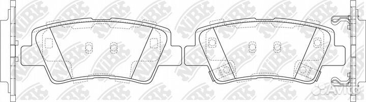 Колодки тормозные дисковые задние-382010