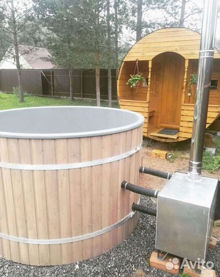 Банный чан купель с подогревом