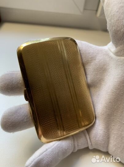 Портсигар Германия 1910-1920, позолота винтаж