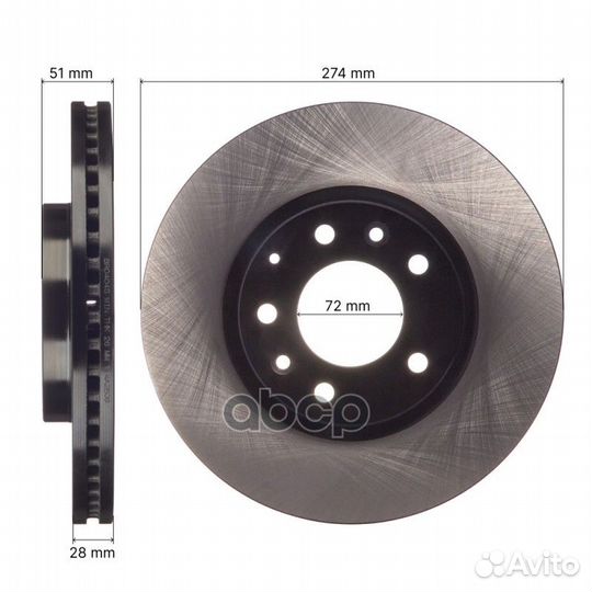 Диск тормозной BR0404S avantech