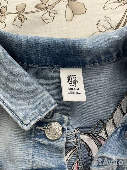 Джинсовая куртка h&m для девочки 116