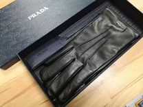 Перчатки Prada Cashmere-Lined Leather Gloves