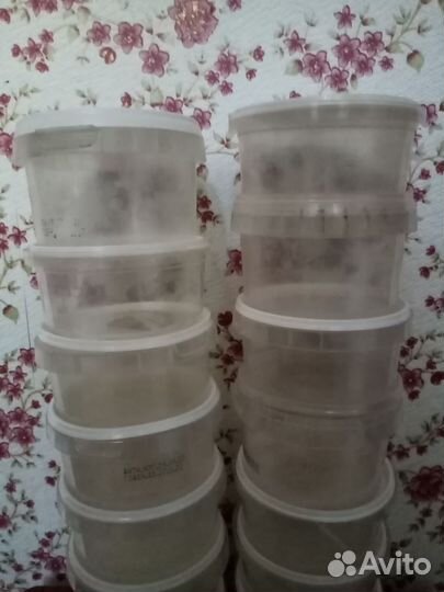 Пластиковые контейнеры объем на 150 и 250мл