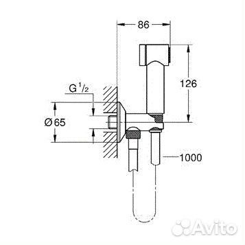 Душ гигиенический 1 вид струи grohe 26329000