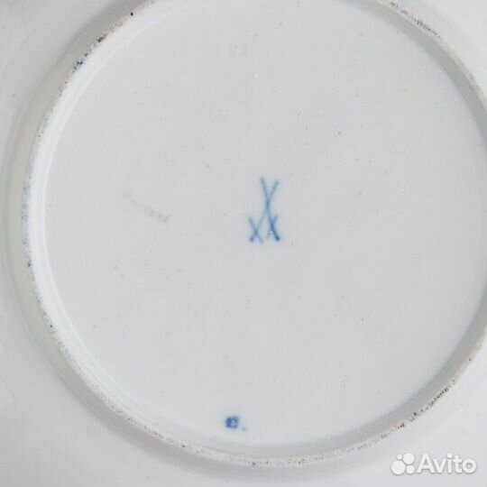Блюдо Meissen золото кобальт No.7