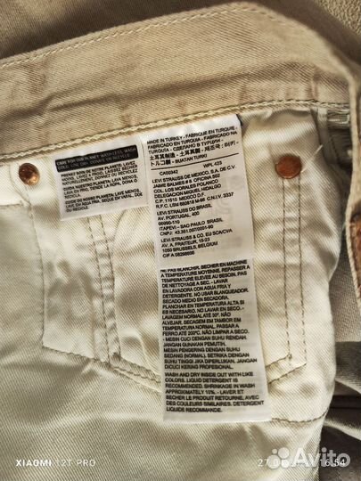 Мужские джинсы levis 501W32L30.сша